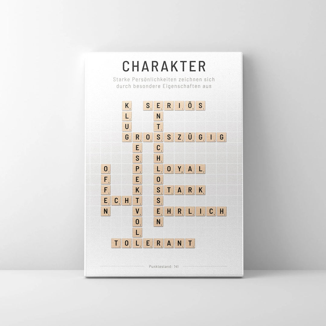 Leinwand Scrabble Design