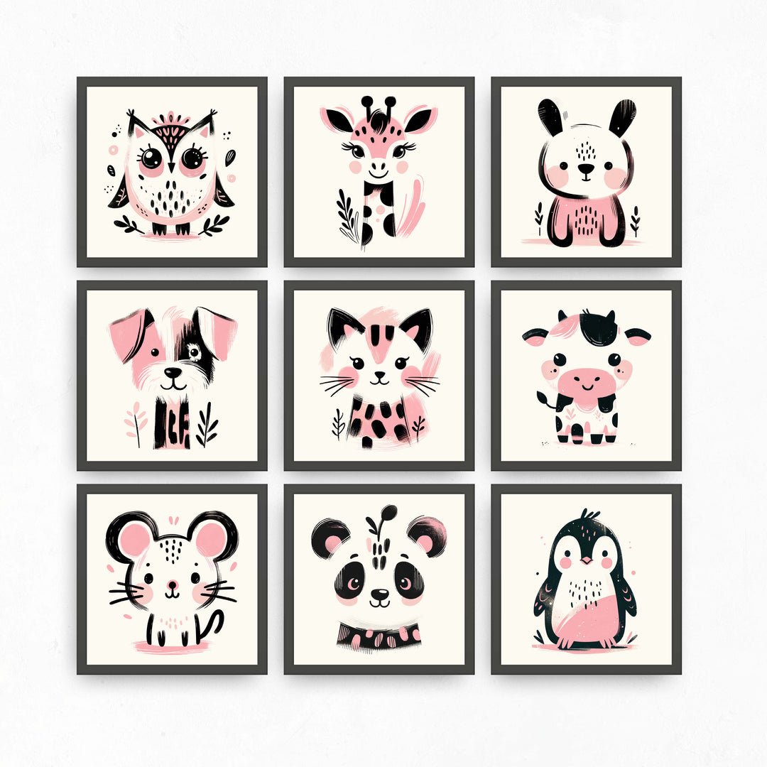 Karla, die kolorierte Kuh – Baby-Kinder-Wandbild MIXPIX – Tiermotiv Kuh als Illustration