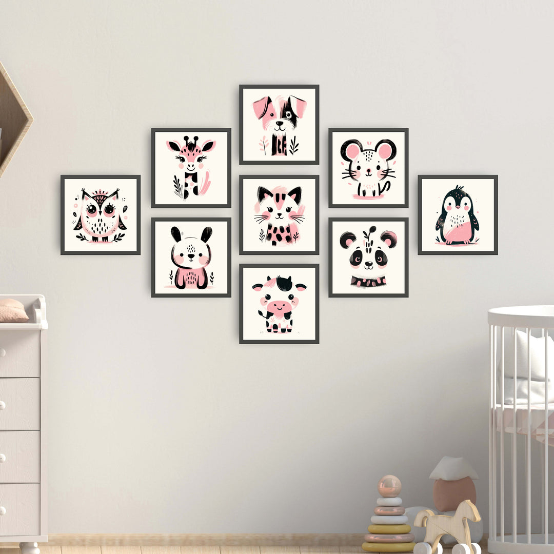 Karla, die kolorierte Kuh – Baby-Kinder-Wandbild MIXPIX – Tiermotiv Kuh als Illustration