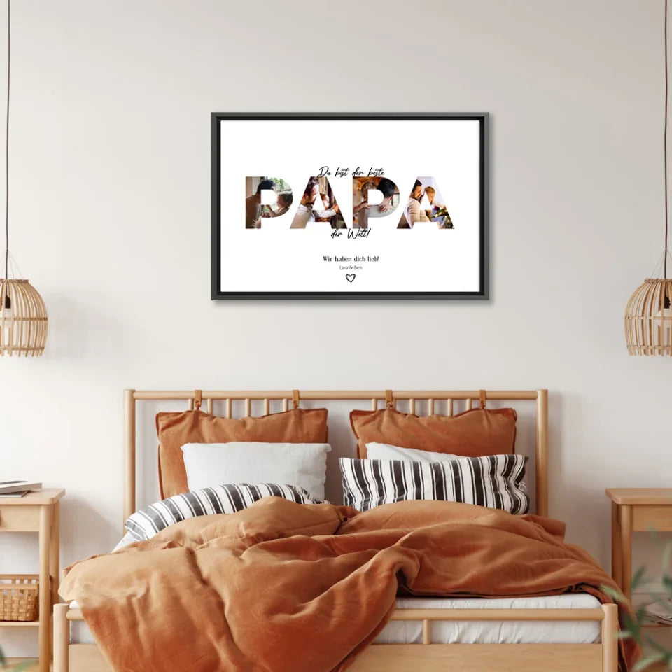 personalisierbares-fotogeschenk_leinwand_mit-schwarzem-rahmen_papa