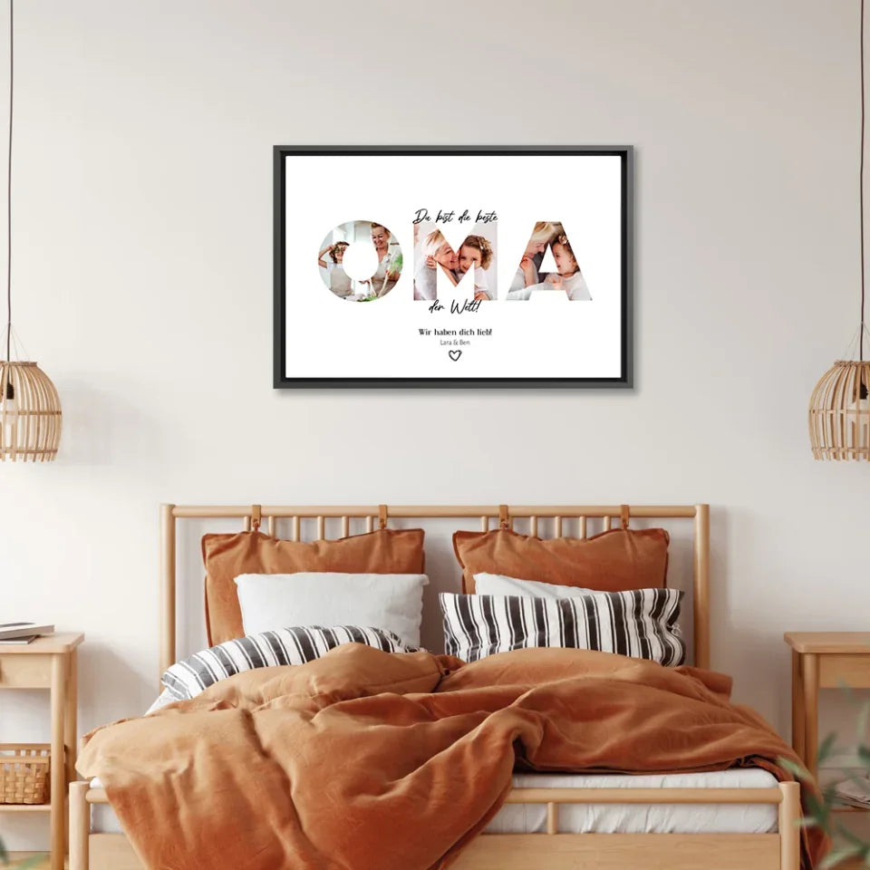 personalisierbare-gerahmte-leinwand-schwarz-foto-geschenk-oma-bild-1