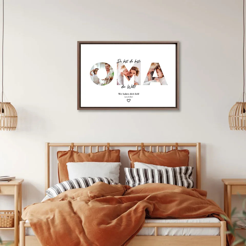 personalisierbare-gerahmte-leinwand-walnuss-foto-geschenk-oma-bild-1