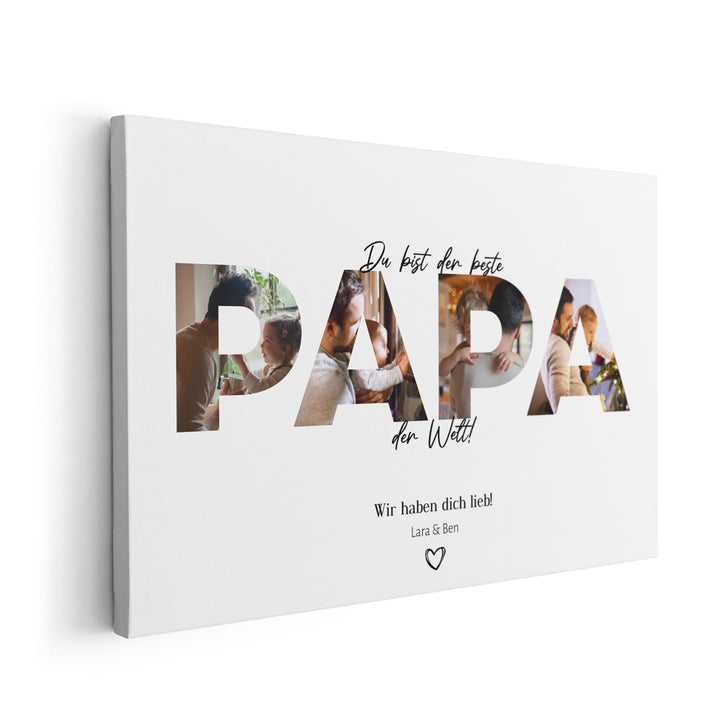 Fotogeschenk Leinwandbild Papa individuell gestalten Vatertag Weihnachten Geburtstag