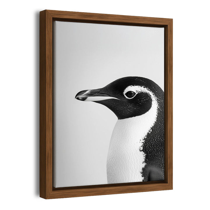 Gerahmte Leinwand Pinguin Schwarz Weiß