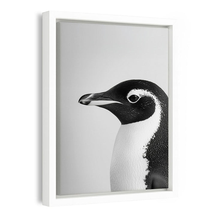 Pinguin Wandbild mit Rahmen Schwarz Weiß