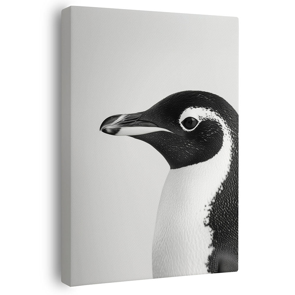 Leinwandbild Pinguin Schwarz Weiß