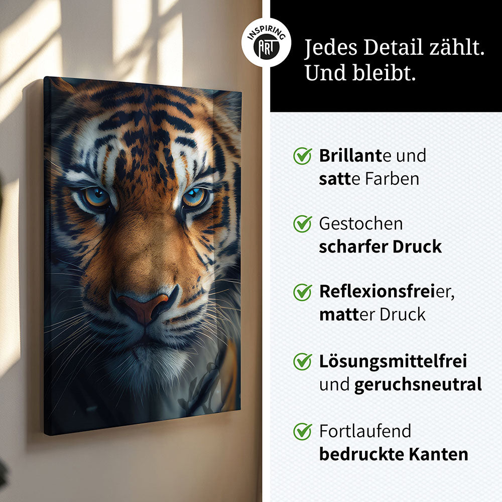 Tiger Leinwand Nahaufnahme Close Up