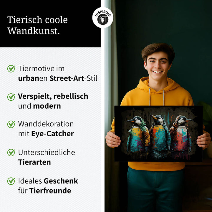 Für diese Räume eignet sich unser Crazy Wildlife Wandbild besonders gut