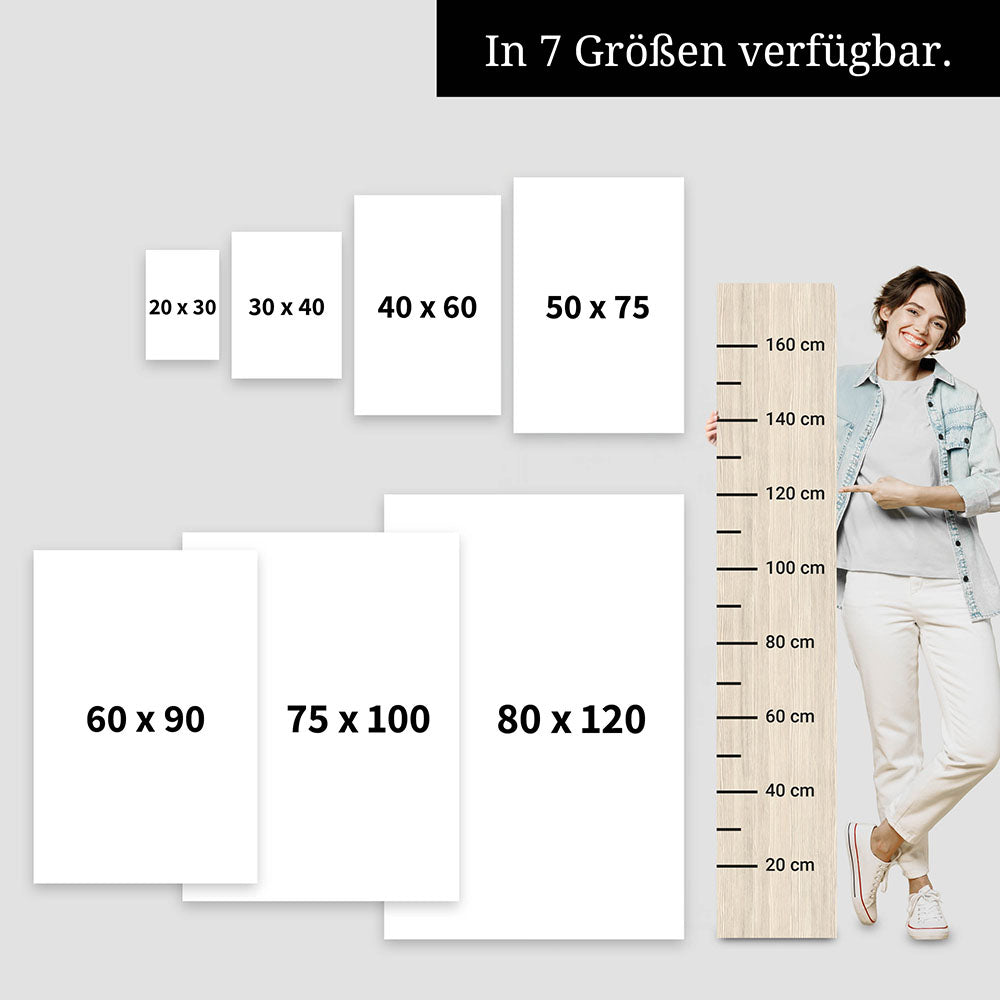 Familie - Crossword-Wandbild - Leinwand Weiss im Hochformat - Scrabble Design