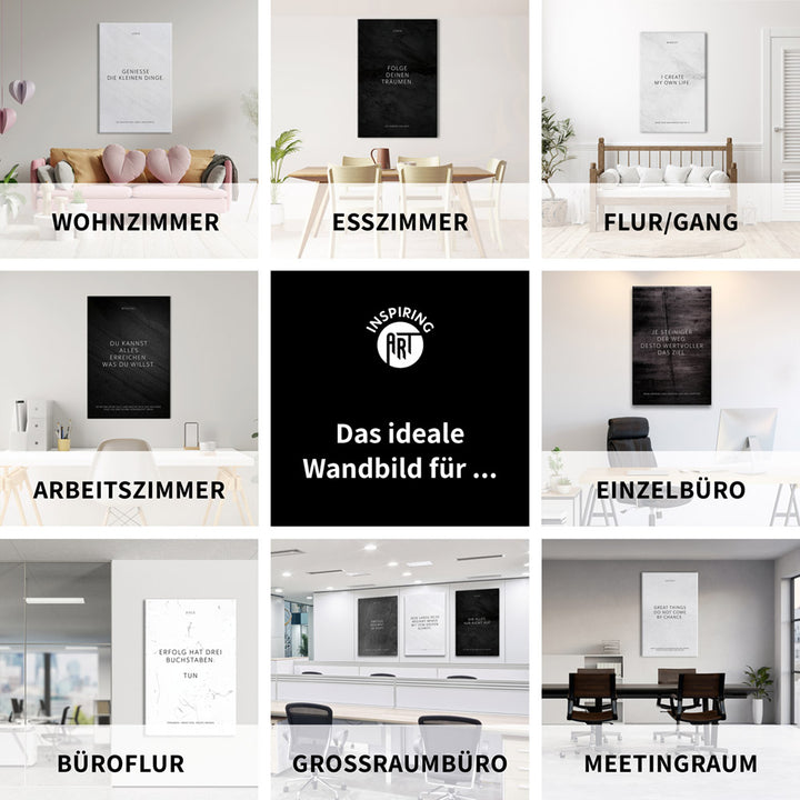 Erfolg hat drei Buchstaben: TUN – Leinwand Wandbild Motivation