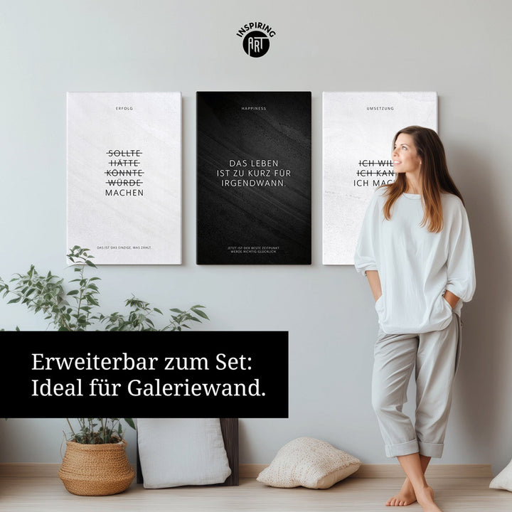 Do more of what makes you happy. – Leinwand Wandbild Motivation