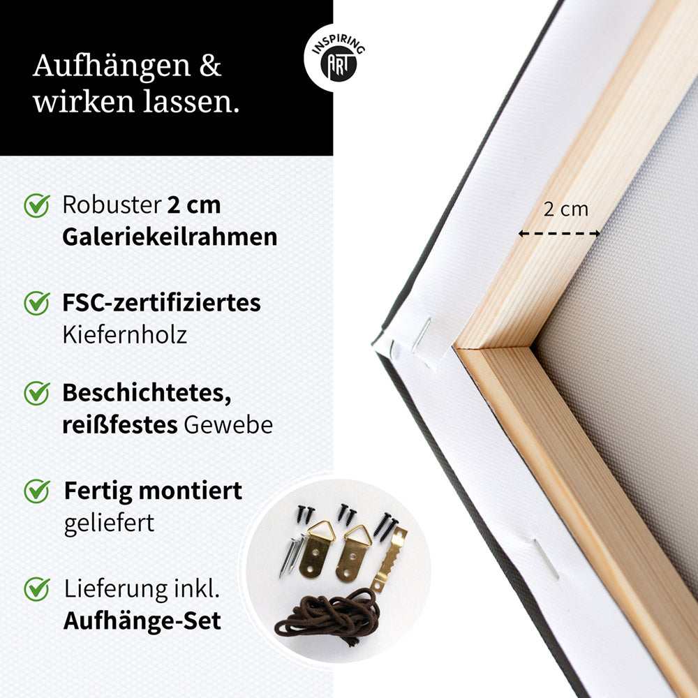 Sei immer bereit für ein Wunder. – Leinwandbild mit Affirmation