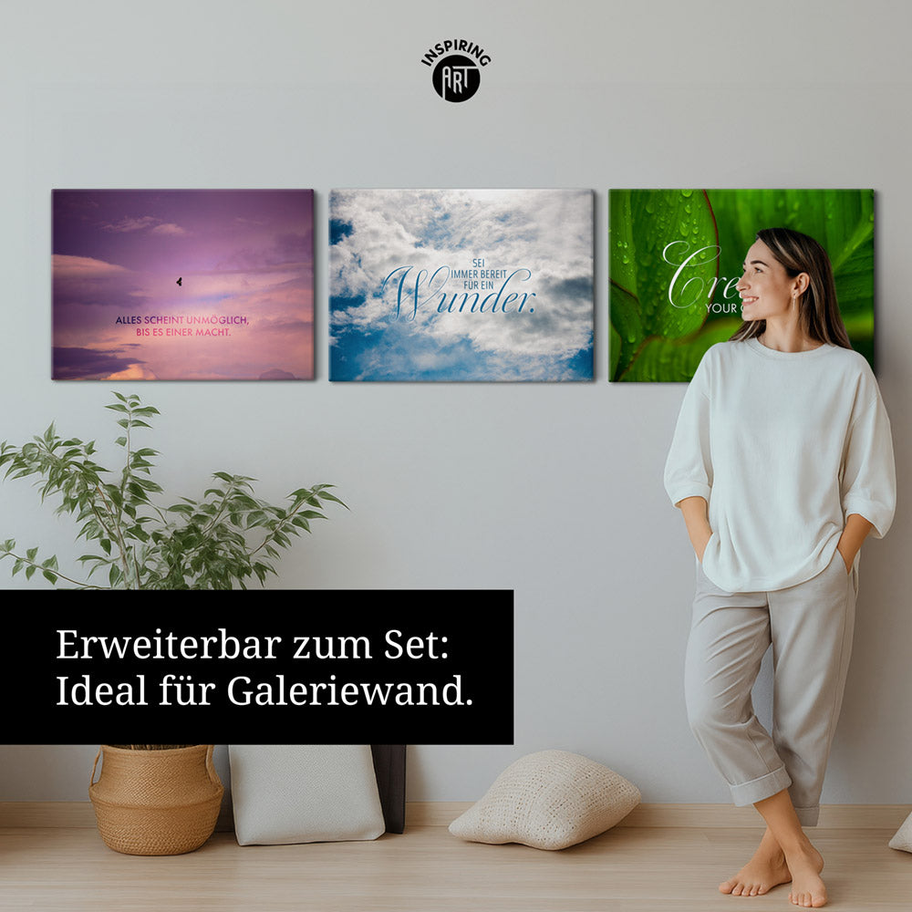 Create your own Future – Leinwandbild mit Affirmation