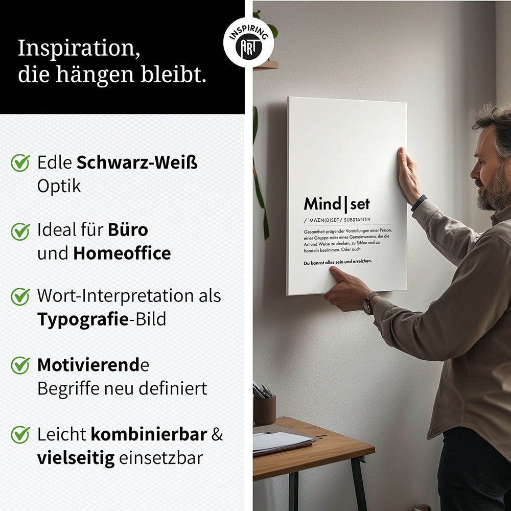 Schwarz Weiß Wandbild