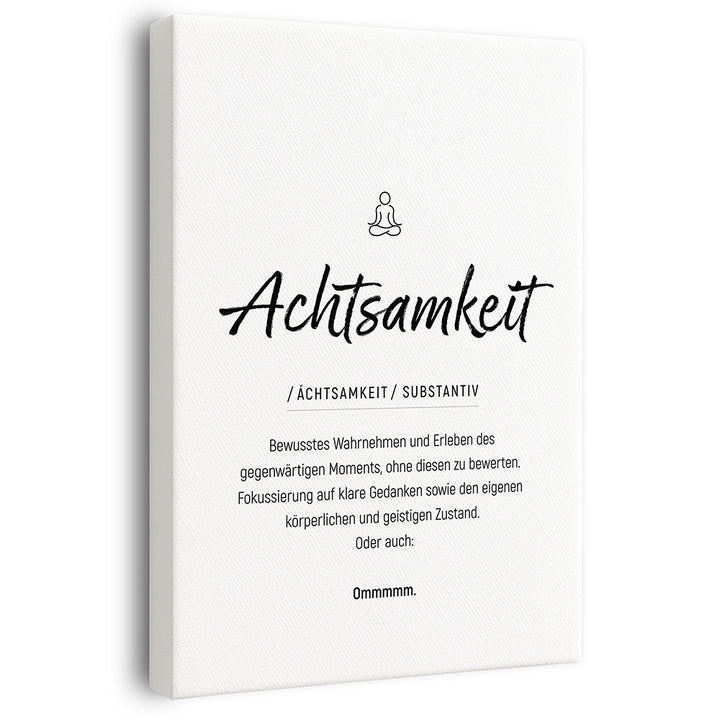Wandbild Wohnzimmer Achtsamkeit