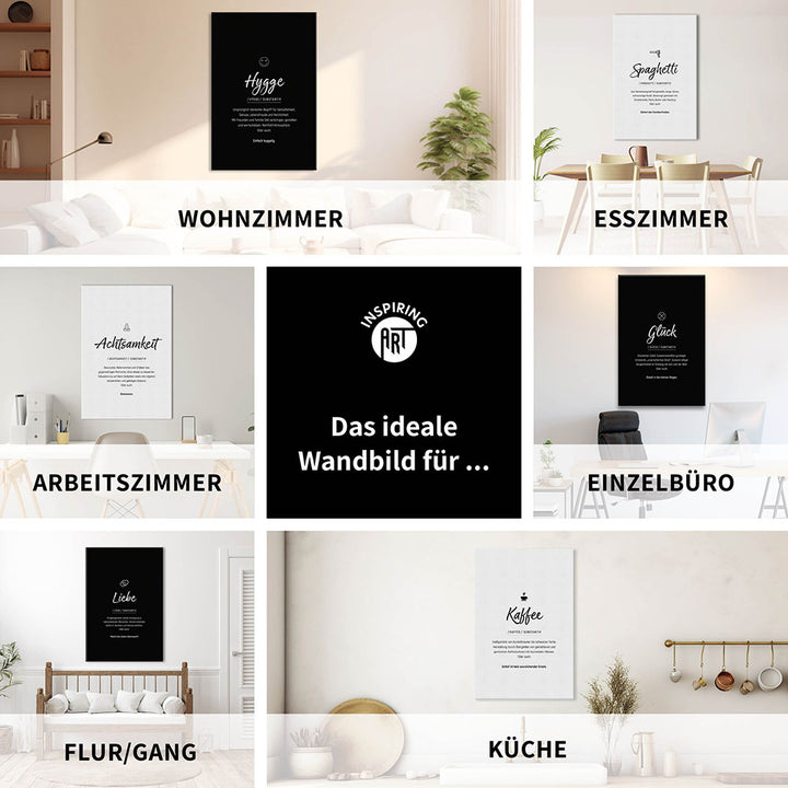 Liebe - Wortdefinition-Wandbild - Leinwand im Hochformat