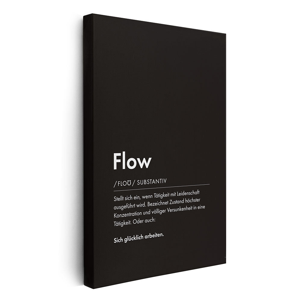 Wandbild Canvas Leinwand Definition Flow schwarz