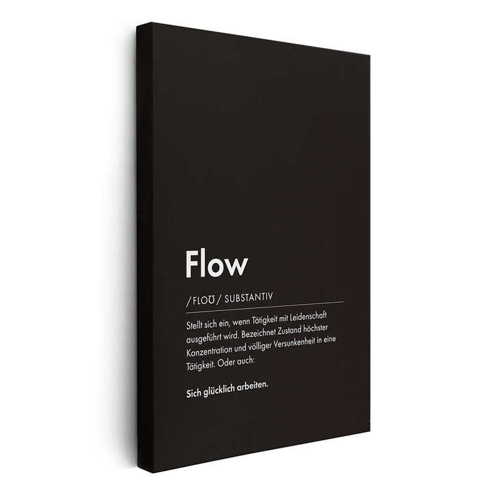 Wandbild Canvas Leinwand Definition Flow schwarz