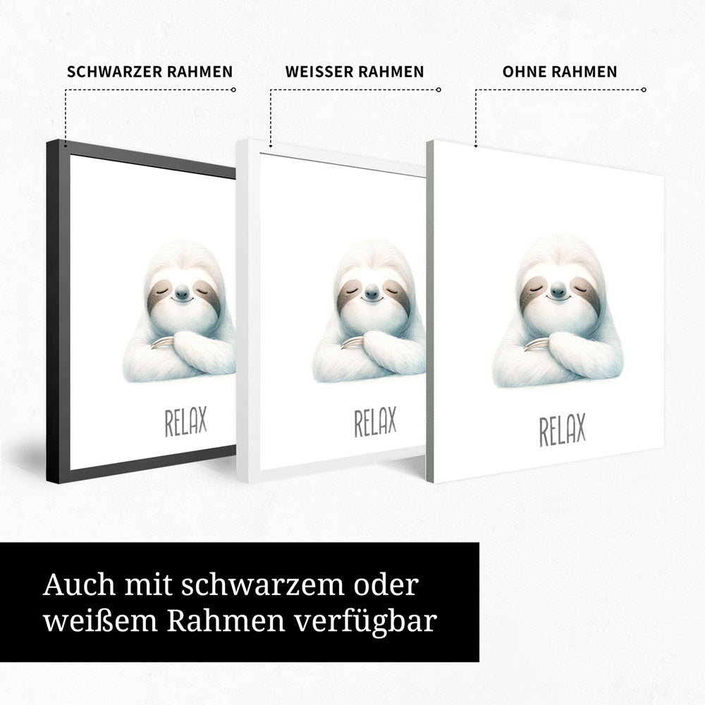 Susi Schlummerflausch – Baby-Kinder-Wandbild MIXPIX – Tiermotiv Faultier