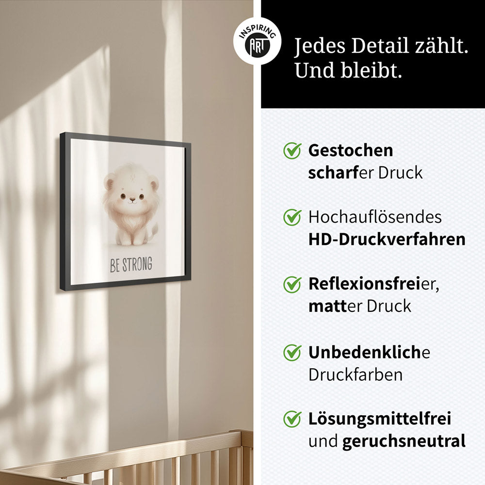 Leo Löwenmut – Baby-Kinder-Wandbild MIXPIX – Tiermotiv Löwe