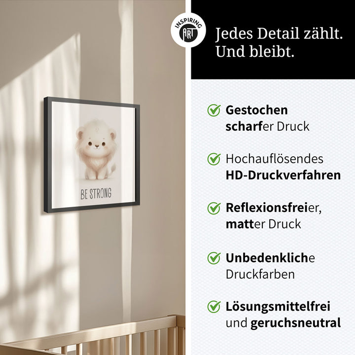 Leo Löwenmut – Baby-Kinder-Wandbild MIXPIX – Tiermotiv Löwe