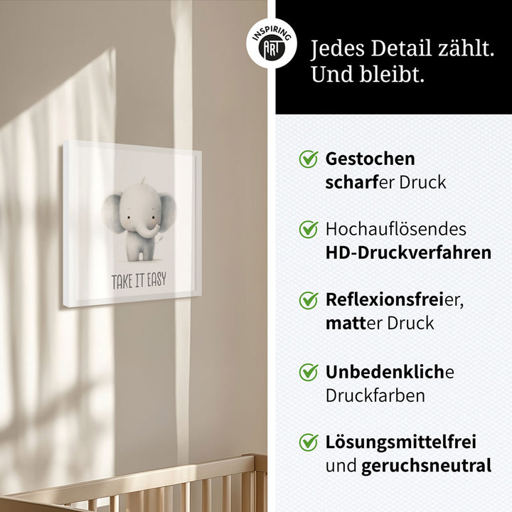 Magnus, der kichernde Rüsselwicht – Baby-Kinder-Wandbild MIXPIX – Tiermotiv Elefant