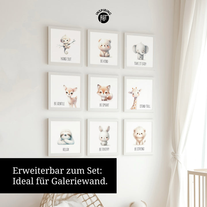 Finn, der Fuchspfiffikus – Baby-Kinder-Wandbild MIXPIX – Tiermotiv Fuchs