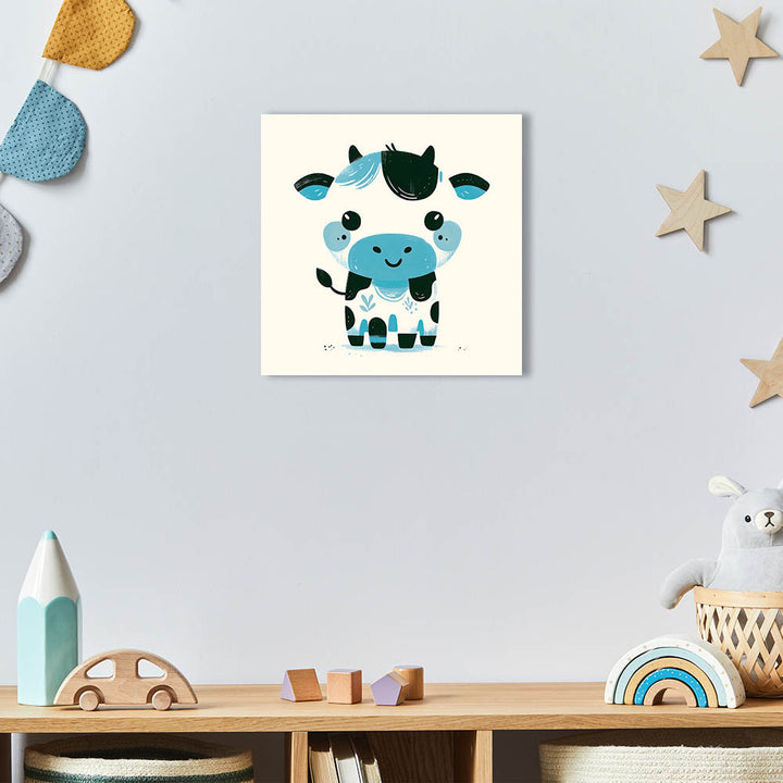 Karla, die kolorierte Kuh – Baby-Kinder-Wandbild MIXPIX – Tiermotiv Kuh als Illustration