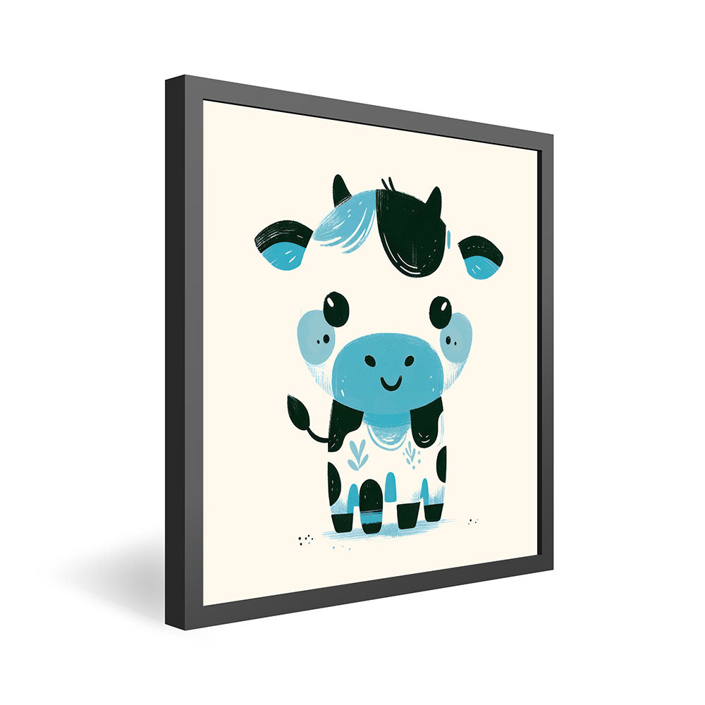 Wandbild zum Kleben im Kinderzimmer Tierbild Kuh