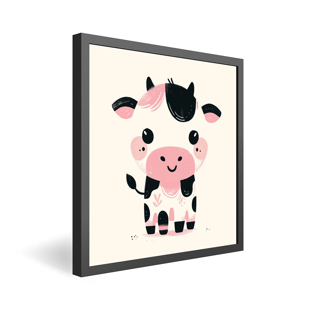 Wandbild zum Kleben im Kinderzimmer Tierbild Kuh