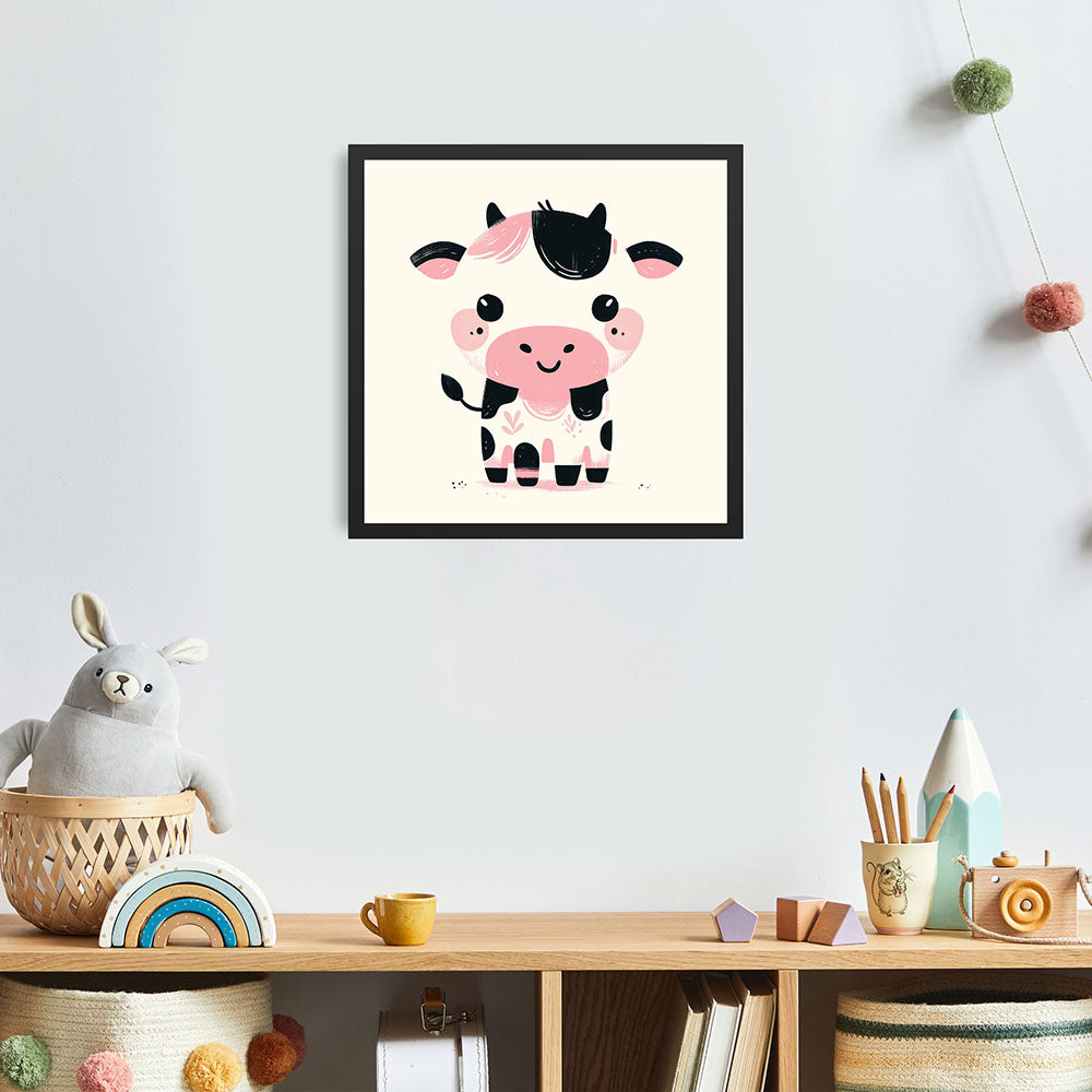 Karla, die kolorierte Kuh – Baby-Kinder-Wandbild MIXPIX – Tiermotiv Kuh als Illustration