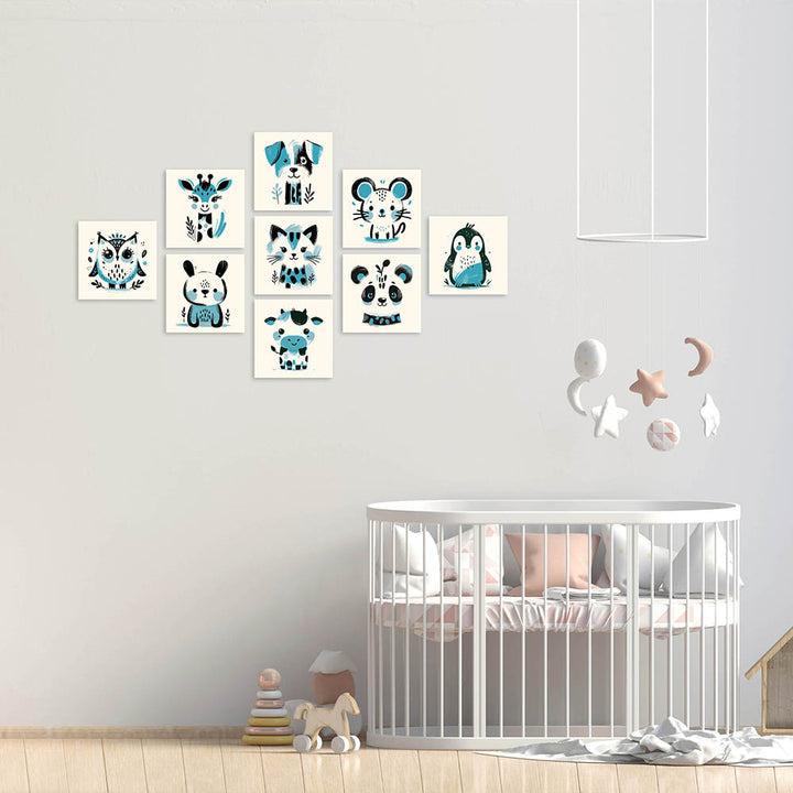 Karla, die kolorierte Kuh – Baby-Kinder-Wandbild MIXPIX – Tiermotiv Kuh als Illustration