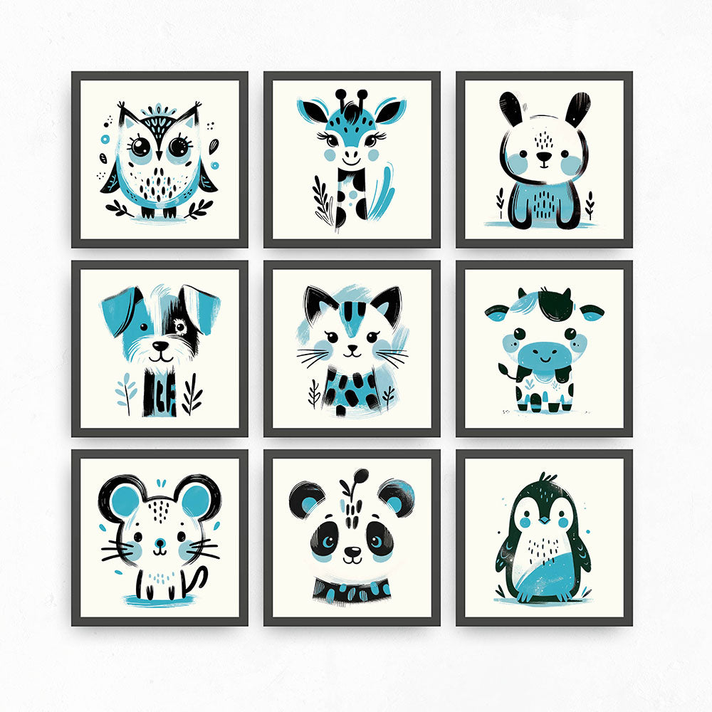 Karla, die kolorierte Kuh – Baby-Kinder-Wandbild MIXPIX – Tiermotiv Kuh als Illustration