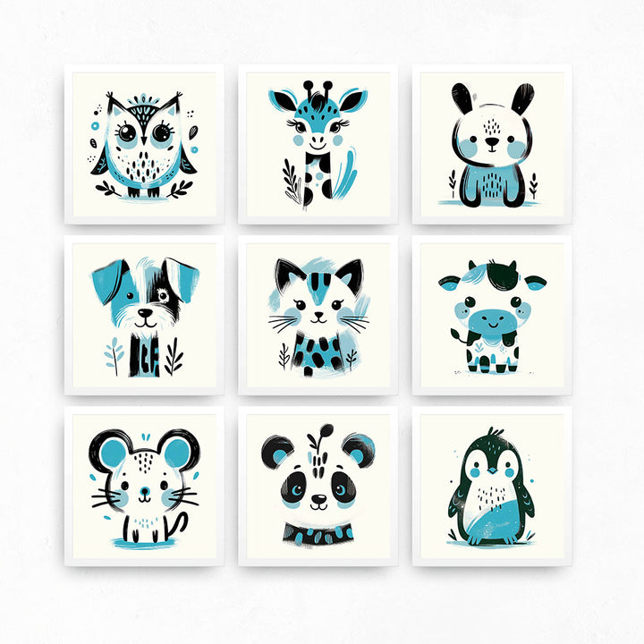 Karla, die kolorierte Kuh – Baby-Kinder-Wandbild MIXPIX – Tiermotiv Kuh als Illustration